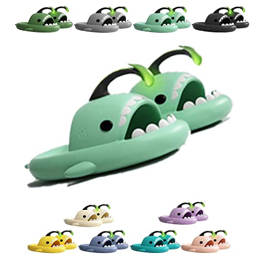 Chagoo Angler Fish Slides, Cloud Shark Slides, Premium Anglerfish Shark Slides - Glow in the Dark (Matcha Green, 42-43 EU), (CASECW3329) von Chagoo