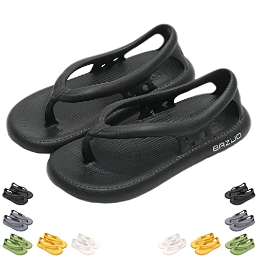 Chagoo Bazuo-Sandalen, Sommer-Unisex-Komfort-Flip-Flops, rutschfeste Bazuo-Slides mit dicken Sohlen (Schwarz, adult, women, numeric_36, numeric_range, eu_footwear_size_system, numeric_37, medium) von Chagoo