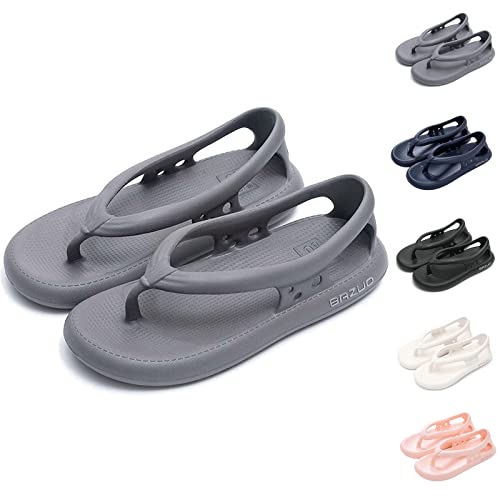 Chagoo Bazuo Sandals, Bazuo Non-Slip Slippers, Adult EVA Bazuo Flip Flops Non-Slip Thick Bottom Slippers (Grau, 42-43) von Chagoo