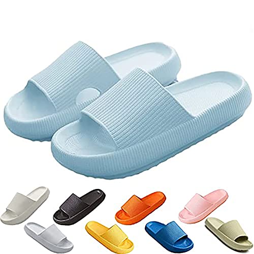 Chagoo Cloudyzz Schlappen, Cloud Latschen Original Damen, Cloud Slides, Cozy Slides Original, Wolken Schuhe Damen, Airfoot Hausschuhe, Hausschuhe Damen Sommer (Light Blue,36/37) von Chagoo