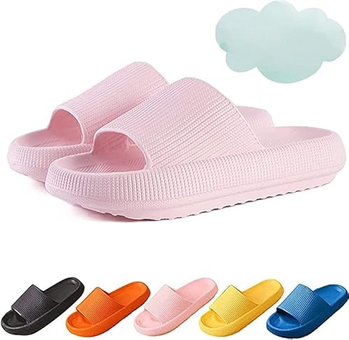 Cozislides Original Super Soft Home Hausschuhe, 2021 Neueste Technologie 4cm dicke Sohle Sandalen Kissen auf Wolken Hausschuhe für Damen (36/37, Pink) von Chagoo