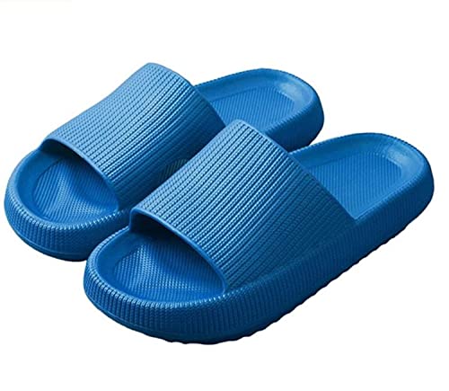 Cozislides Original Super Soft Home Hausschuhe, 2021 Neueste Technologie 4cm dicke Sohle Sandalen Kissen auf Wolken Hausschuhe für Damen (38/39, Blue) von Chagoo