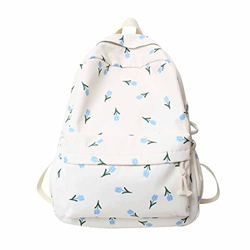 Chagoo Cute Kawaii Backpack Floral Backpack Coquette Backpack Floral Printed Kawaii Backpack for Women (F) von Chagoo