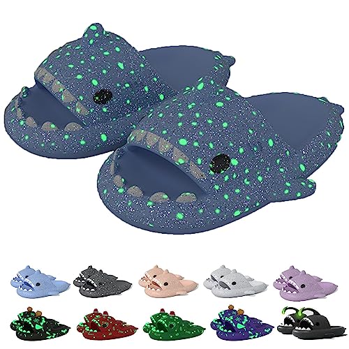 Chagoo Galaxy Shark Slides Glow in the Dark, Cloud Shark Slides Damen Hausschuhe Unisex Badeschuhe (Galaxy Blue, adult, women, numeric_36, numeric_range, eu_footwear_size_system, numeric_37, medium) von Chagoo