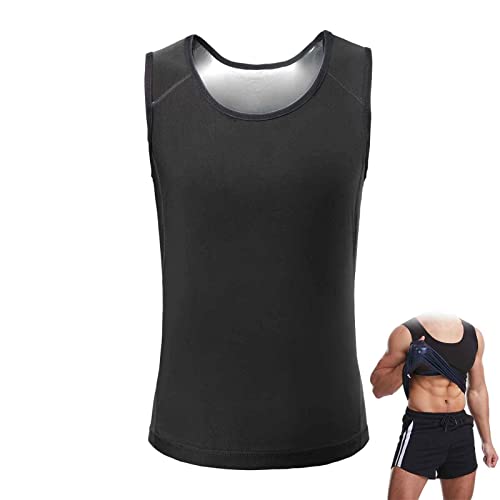 MenSlim Gynecomastia Compression Tanktop, CGTFY Gynecomastia Compress Tank Top, Men Slimming Compression Tank Top (Black-Slive, L/XL) von Chagoo