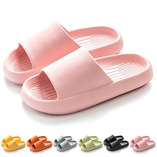 Cozy Slides Original, Cosify Wolken Slipper, Superweiche Hausschuhe Rutschfeste Unisex-hausschuhe Mit Dicker Sohle, Schnell Trocknend, Offener Zehenbereich(Rosa 2103,36/37) von Chagoo