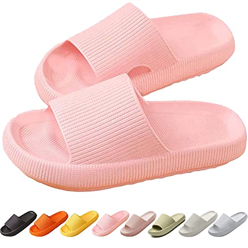 Cozy Slides Original, Cosify Wolken Slipper, Superweiche Hausschuhe Rutschfeste Unisex-hausschuhe Mit Dicker Sohle, Schnell Trocknend, Offener Zehenbereich (36/37, Rosa, numeric_36) von Chagoo