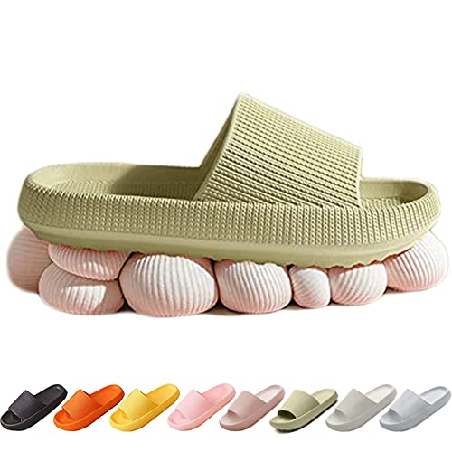 Cozy Slides Original, Cosify Wolken Slipper, Superweiche Hausschuhe Rutschfeste Unisex-hausschuhe Mit Dicker Sohle, Schnell Trocknend, Offener Zehenbereich (38/39, Grün, numeric_38) von Chagoo