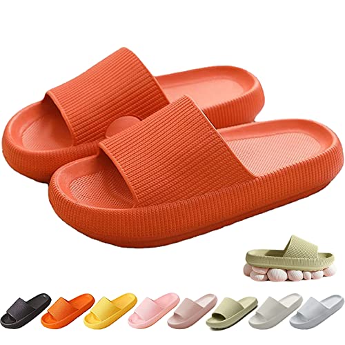 Cozy Slides Original, Cosify Wolken Slipper, Superweiche Hausschuhe Rutschfeste Unisex-hausschuhe Mit Dicker Sohle, Schnell Trocknend, Offener Zehenbereich (42/43, Orange, numeric_42) von Chagoo