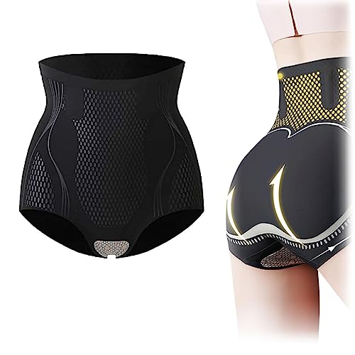 Ice Silk Ion Fiber Repair Shaping Device, Unique Fiber Restoration Shaper, Tummy Control Panty Shapewear for Women (Black, XL (for 60-70kg)) von Chagoo