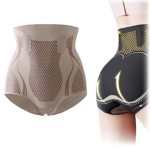 Ice Silk Ion Fiber Repair Shaping Device, Unique Fiber Restoration Shaper, Tummy Control Panty Shapewear for Women (Coffee, L (for 50-60kg)) von Chagoo