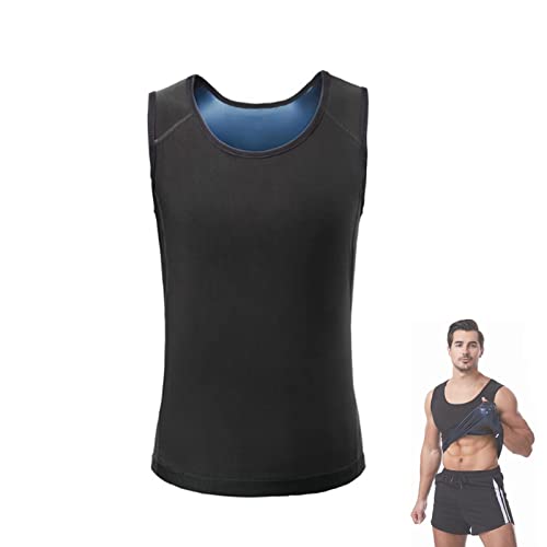 MenSlim Gynecomastia Compression Tanktop, CGTFY Gynecomastia Compress Tank Top, Men Slimming Compression Tank Top (Black-blue, S/M) von Chagoo