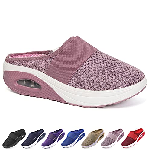 Orthopädische Schuhe Damen, Wmshoe Orthopädische Hausschuhe Für Frauen, Air Cushion Slip on Walking Shoes (Rosa, Adult, Women, Numeric_35, Numeric, eu_Footwear_Size_System, medium) von Chagoo