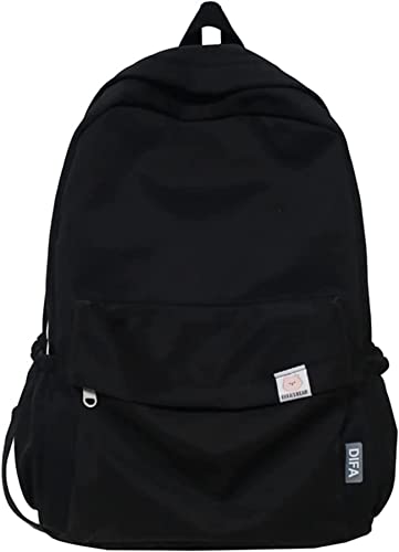 Salbeigrüner Rucksack für die Schule, Rucksack-Ästhetik für Teenager-Mädchen, Freizeitrucksack mit großem Fassungsvermögen, Kawaii-Rucksack (Black) von Chagoo