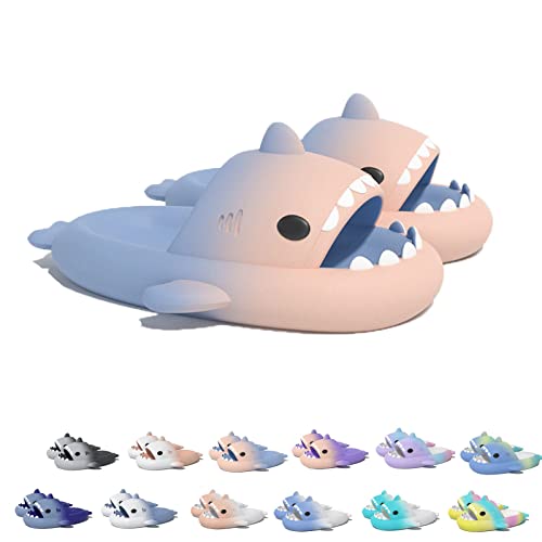 Sharky Chanclas,Cloud Shark Slides Hausschuhe Badepantoffeln Unisex süße Hai-Hausschuhe (Gradient Pink/Blue, adult, women, numeric_42, numeric_range, eu_footwear_size_system, numeric_43, medium) von Chagoo