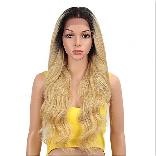 13 * 4 Zoll handgewebte vordere Spitzeperücke langes lockiges Haar Sexy Damen Kopfbedeckungen Pendler Shopping Trend Perücke Geschenk (Color : 1, Size : 13inch) von ChaiRy