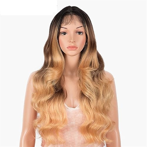 13 * 4 Zoll handgewebte vordere Spitzeperücke langes lockiges Haar Sexy Damen Kopfbedeckungen Pendler Shopping Trend Perücke Geschenk (Color : 13, Size : 13inch) von ChaiRy