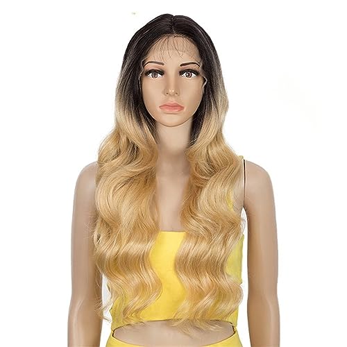 13 * 4 Zoll handgewebte vordere Spitzeperücke langes lockiges Haar Sexy Damen Kopfbedeckungen Pendler Shopping Trend Perücke Geschenk (Color : 15, Size : 13inch) von ChaiRy