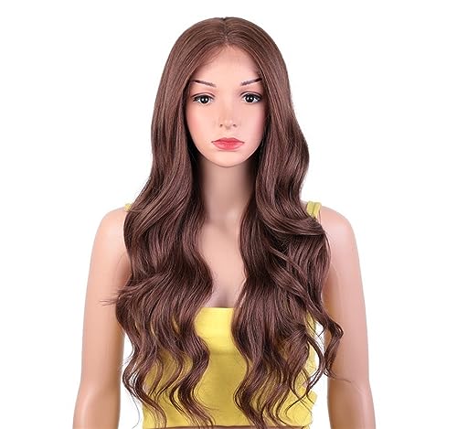 13 * 4 Zoll handgewebte vordere Spitzeperücke langes lockiges Haar Sexy Damen Kopfbedeckungen Pendler Shopping Trend Perücke Geschenk (Color : 5, Size : 13inch) von ChaiRy