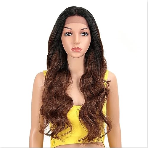 13 * 4 Zoll handgewebte vordere Spitzeperücke langes lockiges Haar Sexy Damen Kopfbedeckungen Pendler Shopping Trend Perücke Geschenk (Color : 8, Size : 13inch) von ChaiRy