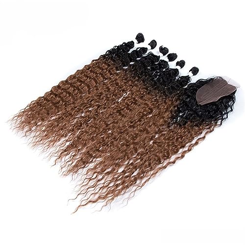 Damen-Perücke, Haarverlängerung, Haarvorhang, Perücke, lockiges Haar, modische Persönlichkeit, Perückenstück (Color : 4, Size : 1) von ChaiRy