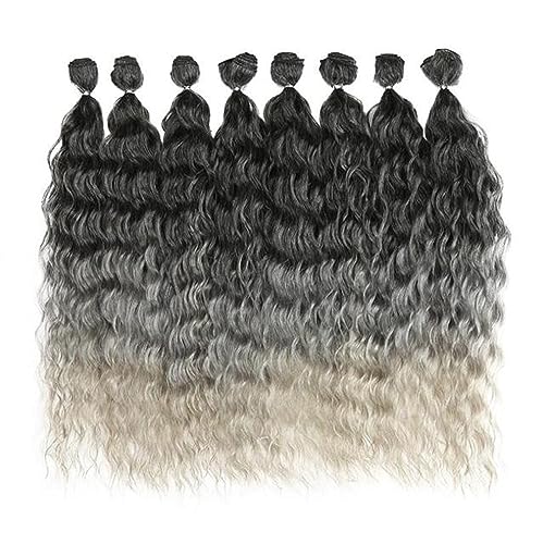 Frauen Kleine Welle Lockiges Haar Chemiefaser Uhrwerk Langes Lockiges Haar Set Perücken Pendler Shopping Trend Perücke Geschenk (Color : 1, Size : 1) von ChaiRy