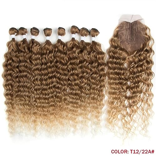 Frauen Kleine Welle Lockiges Haar Chemiefaser Uhrwerk Langes Lockiges Haar Set Perücken Pendler Shopping Trend Perücke Geschenk (Color : 3, Size : 1) von ChaiRy