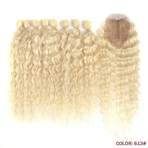 Frauen Kleine Welle Lockiges Haar Chemiefaser Uhrwerk Langes Lockiges Haar Set Perücken Pendler Shopping Trend Perücke Geschenk (Color : 5, Size : 1) von ChaiRy