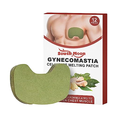 12 Stück Gynecomastia Compress Patch, Gynecomastia Cellulite Melting Patch, Gynäkomastie-Cellulite-Pflaster Brust Bauchfett Entfernen Für Männer, Brustpflege Aufkleber Für Männer von Chaies