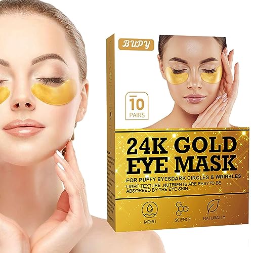 Augenklappe gegen Schwellungen | 10 Paar feuchtigkeitsspendende Augenklappen aus 24-karätigem Gold | Nährendes Golden Eye Pad, Golden Eye Masque für Damen und Herren, schützt, spendet Chaies von Chaies