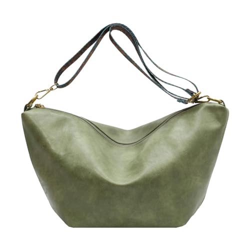 Chaies Handtaschen aus weichem PU-Leder für Damen, Einkaufstasche aus PU-Leder | lässige Tasche Herbst Winter Vintage Herbst Winter Handtasche Mode Umhängetasche mit verstellbarem Riemen, grün, Se von Chaies