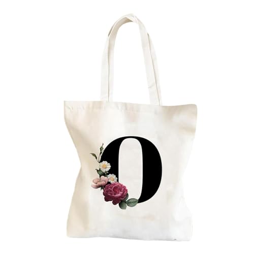 Chaies Initial-Taschen für Damen, Initialtasche, faltbar, Reisebrieftasche, Monogramm-Strandtasche, Kosmetiktasche für Frauen, O, Se référer au descriptif von Chaies