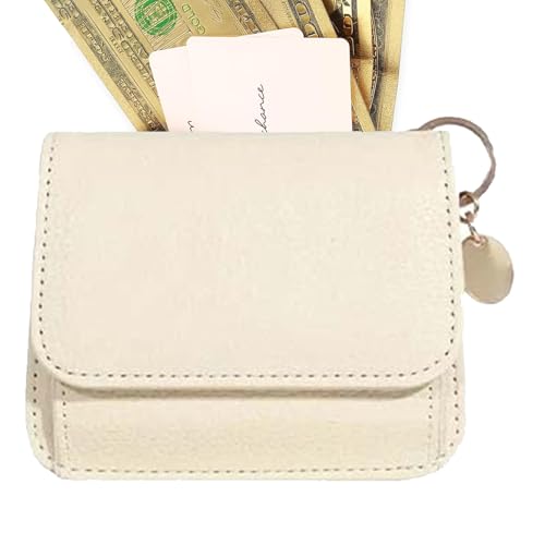 Chaies Kleingeldbörse, Kleine Geldbörse für Damen,Geldbeutel aus PU-Leder | Tragbarer, kompakter Vintage-Geldbörsen-Kartenhalter mit Reißverschluss für den Führerschein von Chaies