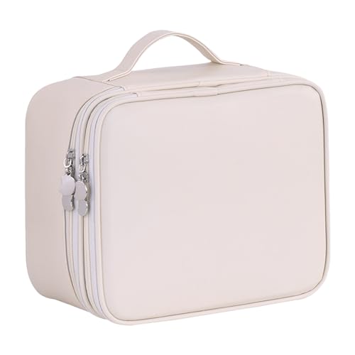 Chaies Kosmetiktasche, Reise Make-up Organizer Mit Doppelschicht, Tragbarer Doppelschicht Kosmetikkoffer Mit Griff Für Pinsel, Reisen & Geburtstagsgeschenk von Chaies
