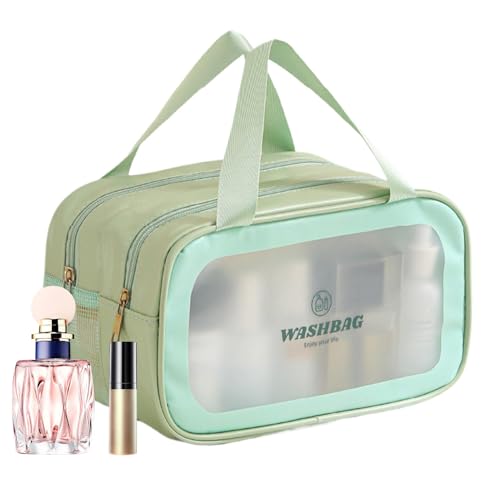 Chaies Kosmetiktaschen für Frauen, Kulturbeutel für Reisen, Make-up-Organizer, mehrere Reise-Aufbewahrungstaschen, tragbarer Shampoo-Organizer, grün, Se référer au descriptif, Siehe Beschreibung von Chaies