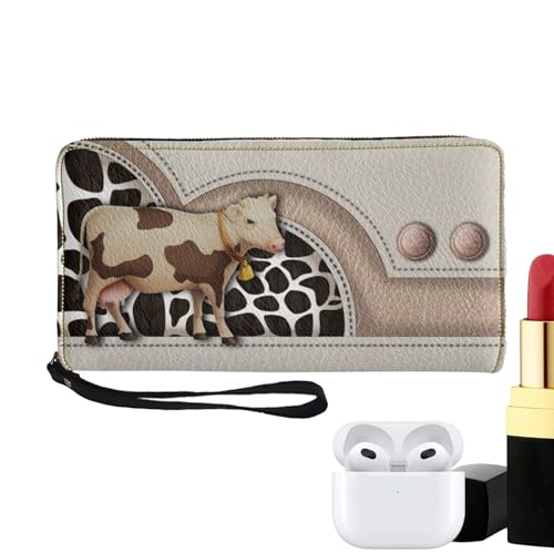 Chaies Niedliche Geldbörsen für Frauen, Kuhgeldbörsen für Frauen – Geldbörsen aus PU-Leder, bedruckt mit Kuh | Kreditkartenetui für Frauen, Mädchen, 1, Se référer au descriptif, Siehe Beschreibung von Chaies