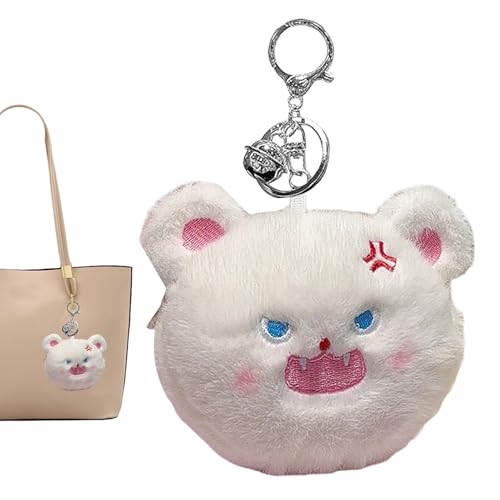 Chaies Niedliche Münztasche, süße Geldbörse | Tier-Schlüsselanhänger-Geldbörse, Plüsch-Münzen-Geldbörse - Tragbare Geldbörsen, helle Rucksack-Dekoration für Teenager-Mädchen von Chaies