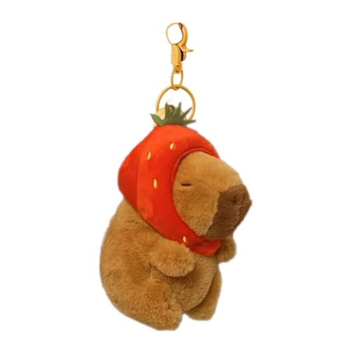 Chaies Niedlicher Plüsch Anhänger Schlüsselanhänger, Klein Dekorativ Cartoon Capybara, Gefüllt Plüsch Schlüsselanhänger, Stofftier-Puppe Capybara-Plüsch Schlüsselanhänger Für Zuhause von Chaies