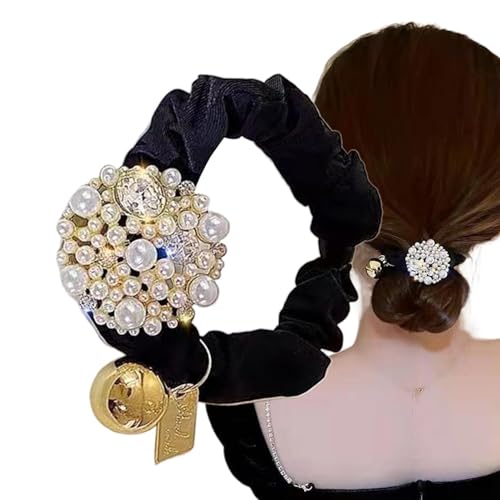 Chaies Perlen-Haarseil, Modeschmuck, schlicht, elegant, Pferdeschwanz-Haarkrawatte | Pferdeschwanz-Halter für Frauen und Mädchen, modisches Perlen-Schlagseil von Chaies