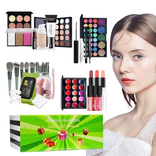 Chaies Reise-Make-up-Set, Mehrzweck-Beauty-Kosmetik-Set - Reise-Beauty-Set - Komplettes Make-up-Set mit Aufbewahrungspaket für Erwachsene, Männer, Frauen von Chaies