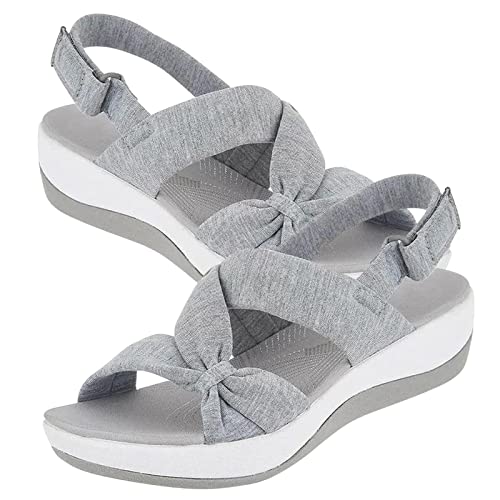 Chaies Sandalen mit Fußgewölbeunterstützung für Damen | Bequeme Strandsandalen mit Plateauunterstützung und Fußgewölbeunterstützung - Bequeme Plateauschuhe mit niedrigem Keilabsatz für Sommer, Strand von Chaies