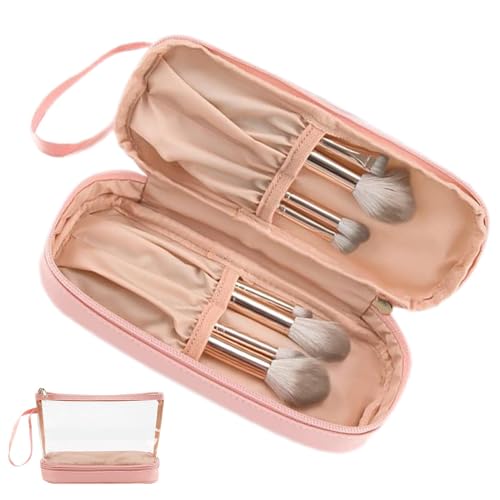 Chaies Transparente Make-up-Taschen mit Reißverschluss, transparente Kosmetiktasche - Doppellagige Reisetasche mit Reißverschluss,Make-up-Aufbewahrungs-Organizer, Kosmetik-Make-up-Etui für Reisen, von Chaies