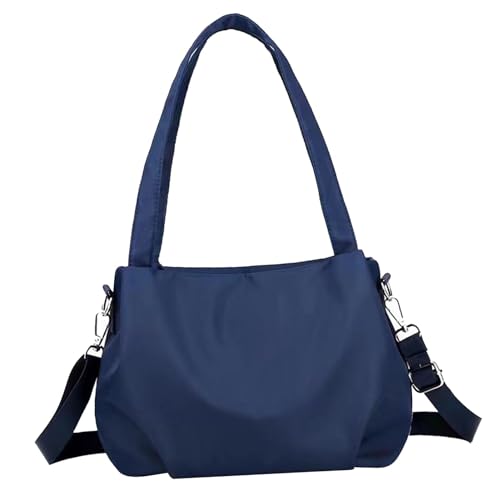 Chaies Wasserdichte Handtasche aus Nylon, Reisetaschen mit Schultergurt für Damen | wasserdichte Hüfttaschen | Umhängetasche mit Doppelreißverschluss, große Kapazität, blau, Se référer au descriptif von Chaies