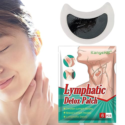 Lymphpflegepflaster - 6 Stück Anti-Schwellung geschwollene Lymphpflaster - Wasserdichter Achselpflege-Patch, atmungsaktiver Brustaufkleber für Hals-Lymph-Wirksamkeit Chaies von Chaies