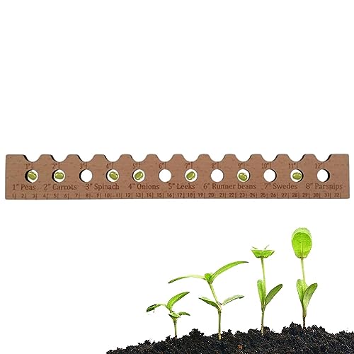 Saatabstandslineal - Präzise Pflanzschablone aus Holz für Gärtnerabstände - Gartengeräte für Landwirte, Oma, Opa, Männer und Frauen Chaies von Chaies