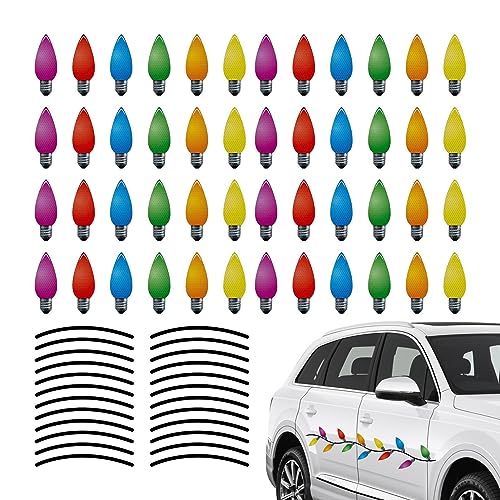 Weihnachtsmagnetaufkleber | Reflektierende Magnete und Lichtaufkleber | Magnetaufkleber für Autos, 6 leuchtende Farben für Kühlschrank und Autos Chaies von Chaies