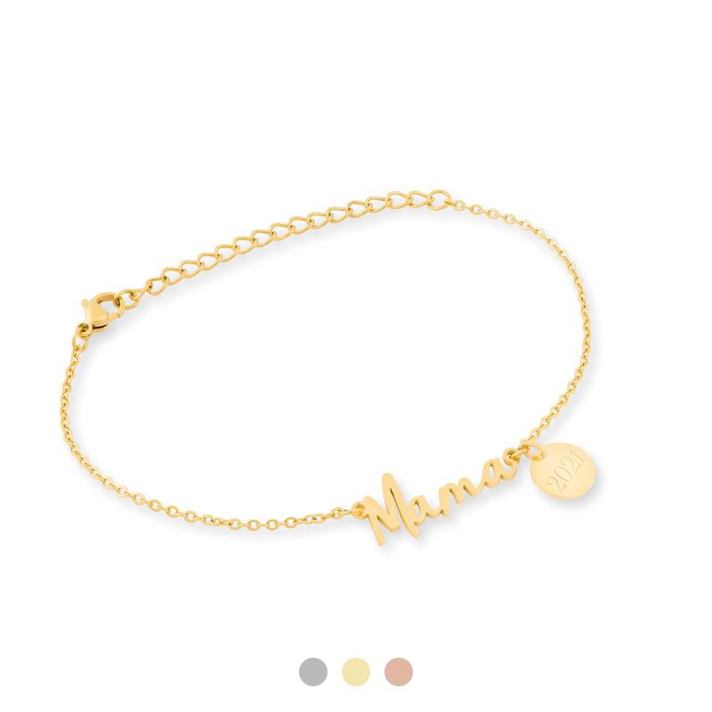Maeva - Mama Armband Mit Gravur | Geschenk Für Werdende Mamas| Muttertag Personalisierter Schmuck Silber Vergoldet Rosévergoldet von ChainAndStory