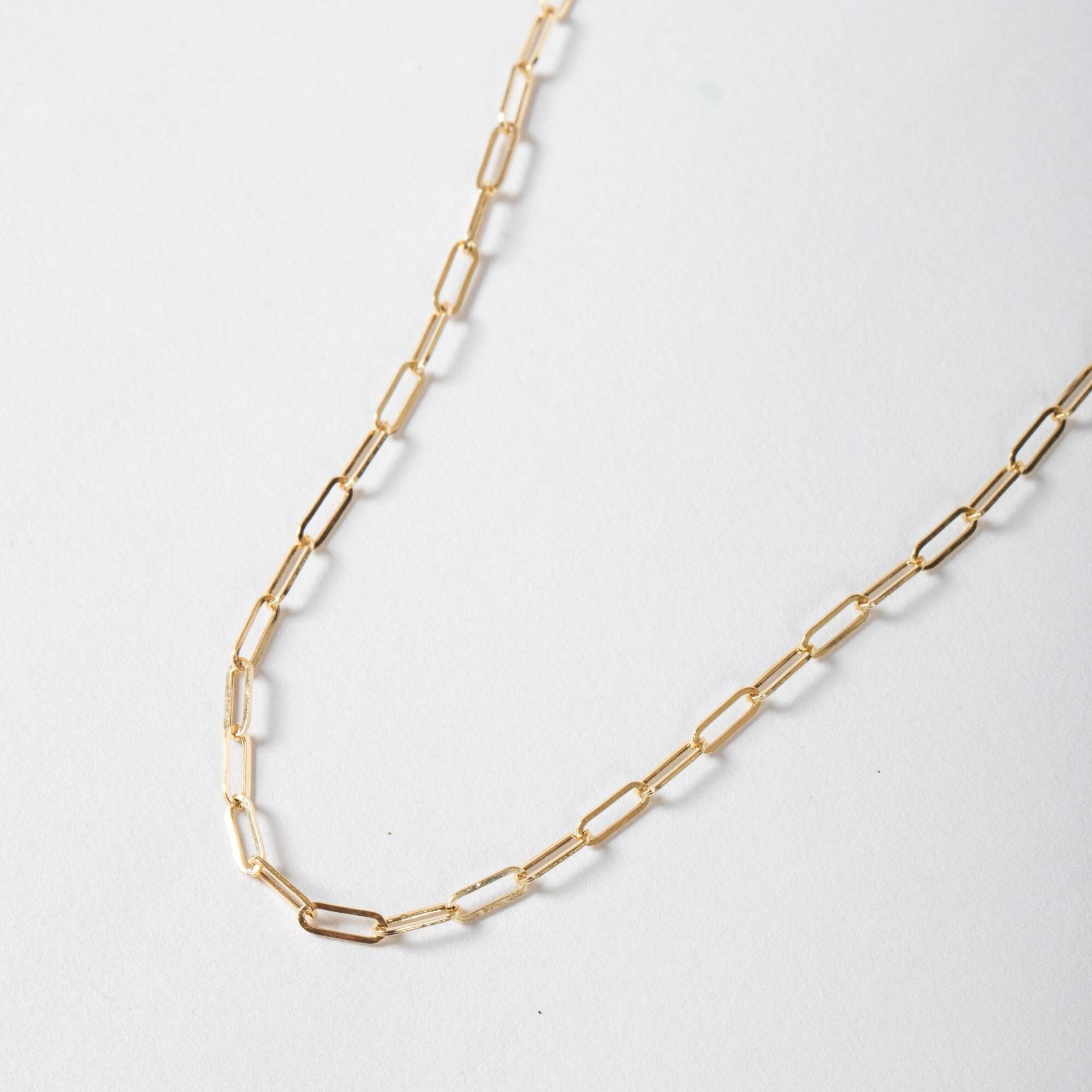Rechteck Gliederkette, 14K Solid Gold Büroklammer Armband, 2, 60 Mm Hohl Längliche Heftklammer Kette, Geschenk Für Sie Rechteck Gliederkette, 14K Solid Gold Büroklammer Armband, 2, 60 Mm Hohl Längliche Heftklammer Kette, Geschenk Für Sie von ChainJewelryME