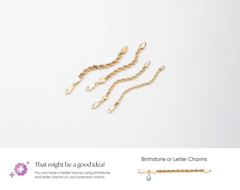 Seil Verlängerungskette, 14K Echtgold Twisted Fancy Verlängerung, Halskette Oder Armband Länger, Hohle Verlängerung Seil Verlängerungskette, 14K Echtgold Twisted Fancy Verlängerung, Halskette Oder Armband Länger, Hohle Verlängerung von ChainJewelryME
