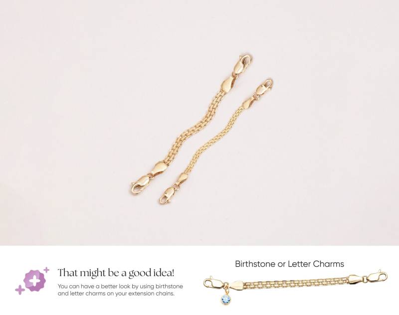 Zwei Hummer-Verschlüsse Bismarck Curb Verlängerungskette, 14K Solid Gold Knit Zusätzliche Länge, Zierliche Glänzende Armband-Verlängerungskette Zwei Hummer-Verschlüsse Bismarck Curb Verlängerungskette, 14K Solid Gold Knit Zusätzliche Länge, Zierliche Glänzende Armband-Verlängerungskette von ChainJewelryME